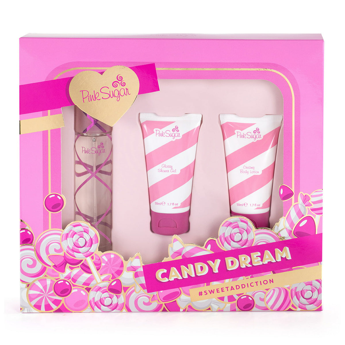 Pink Sugar Candy Dream Gift Set 3 Piece Hair Care & Beauty