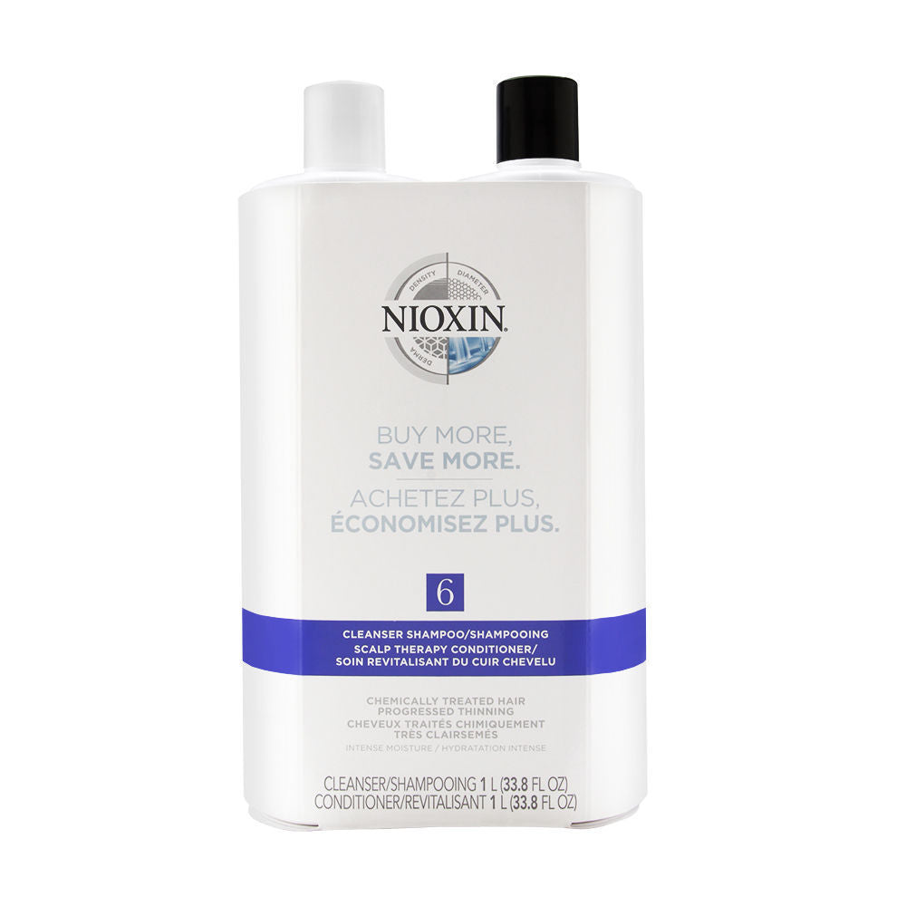 Nioxin System 6 Cleanser and Scalp Therapy 33.8 oz Duo