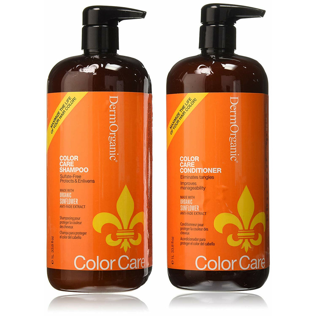 DermOrganic Color Care Shampoo and Conditioner 33.8 oz Duo 