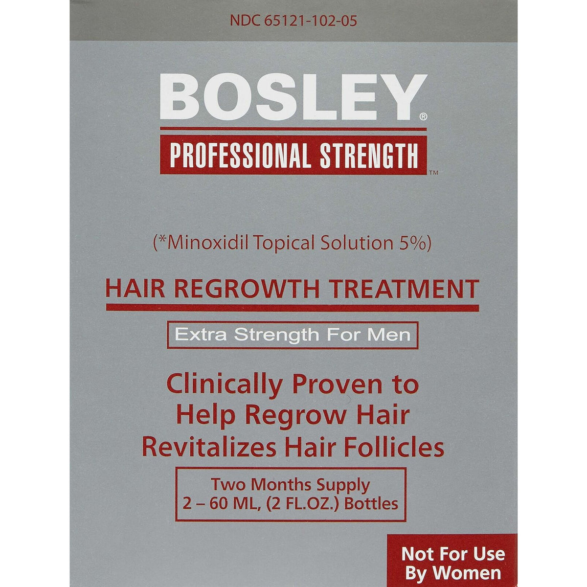 Bosley Hair Regrowth Treatment Extra Strength for Men 2x2oz Bottles Hair Care & Beauty