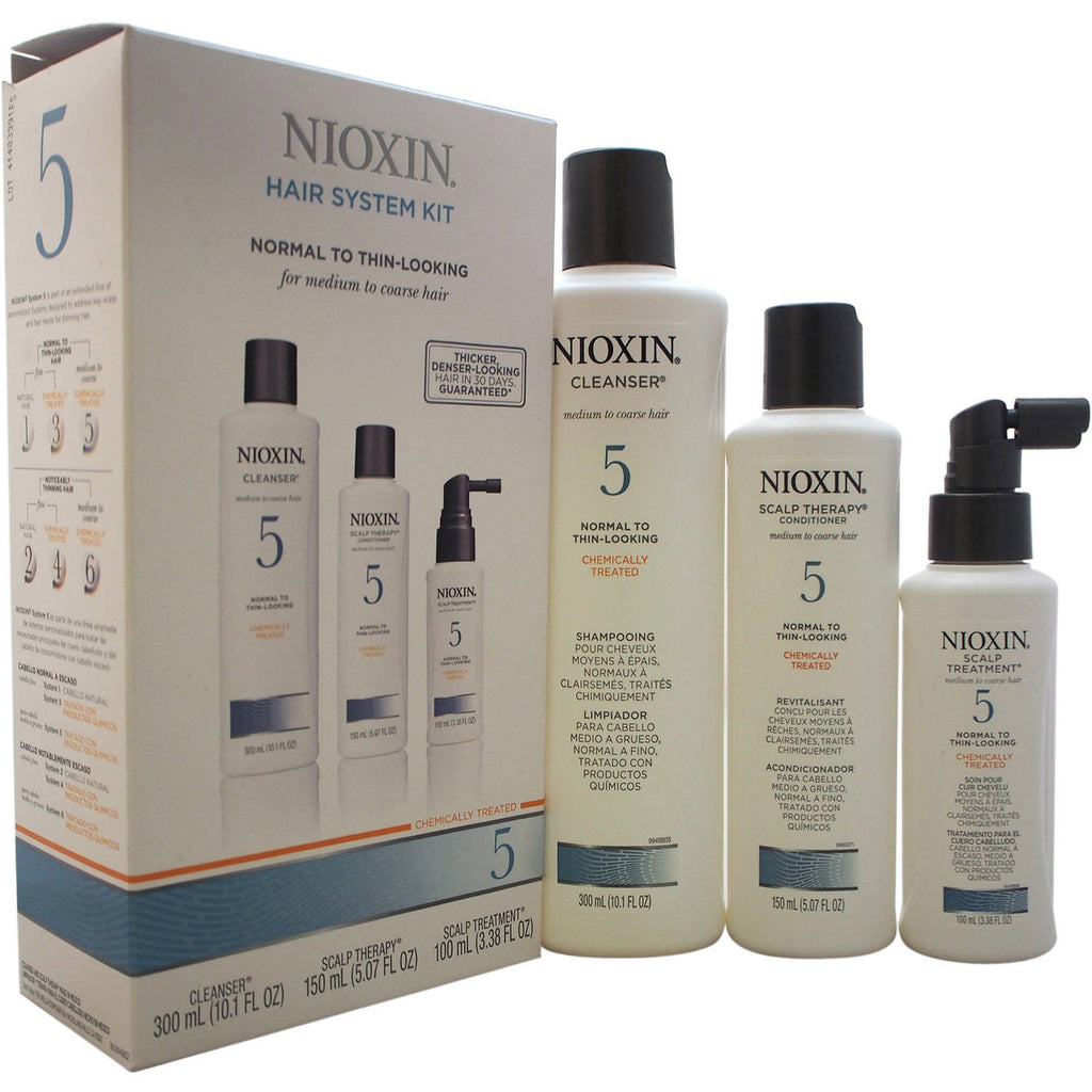 Nioxin Hair System Kit 5 Cleanser 10oz , Therapy 5oz and Treatment 3.3oz (Small)
