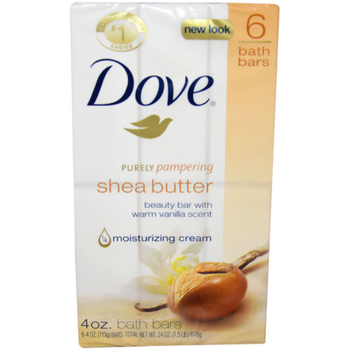 Dove Purely Pampering  Shea Butter Bauty Bar 4 oz (6 Pack)