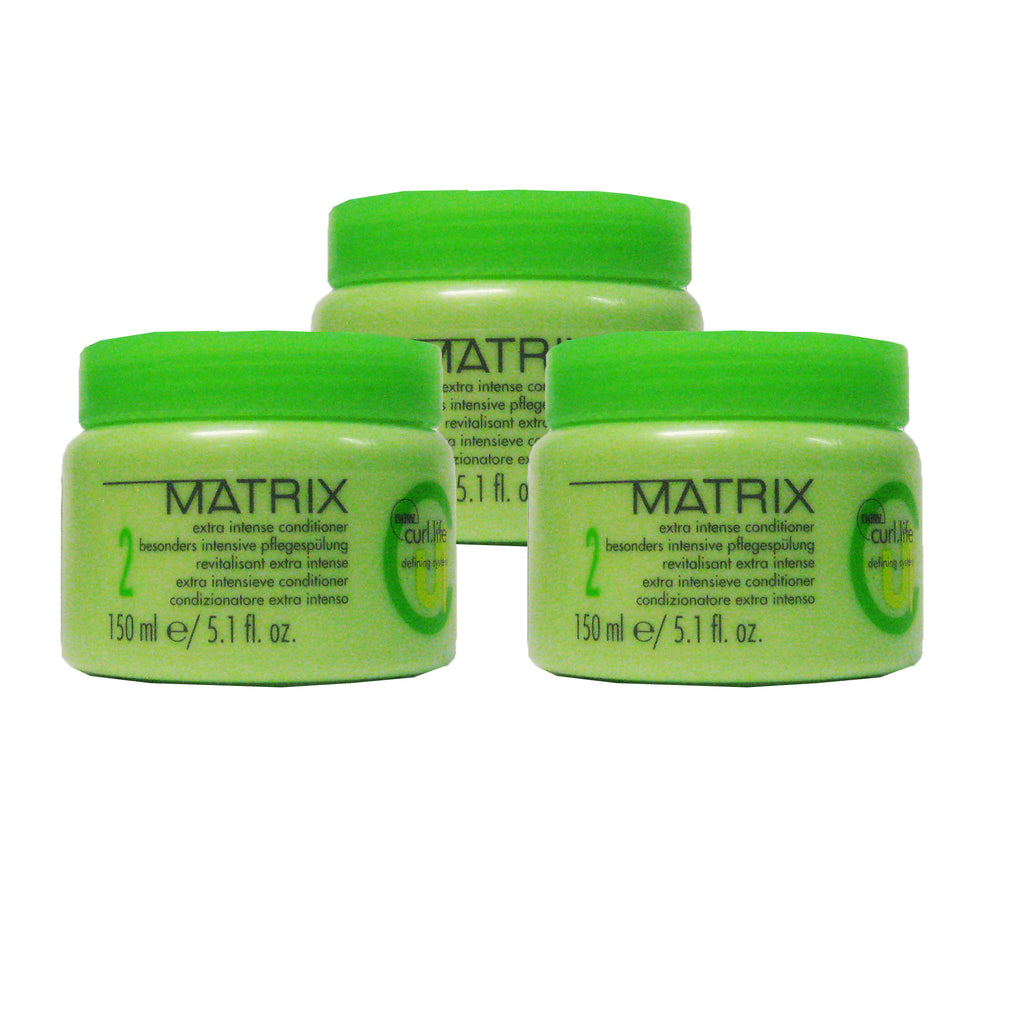 Matrix Curl Life Extra Intense Conditioner 5.1 oz Pack of Three