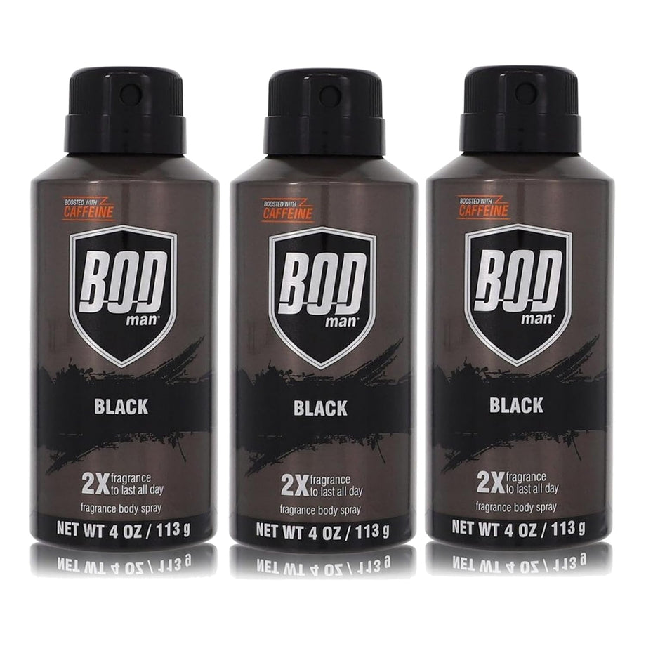 Bod Man Black Fragrance Body Spray for Men by Parfums De Coeur