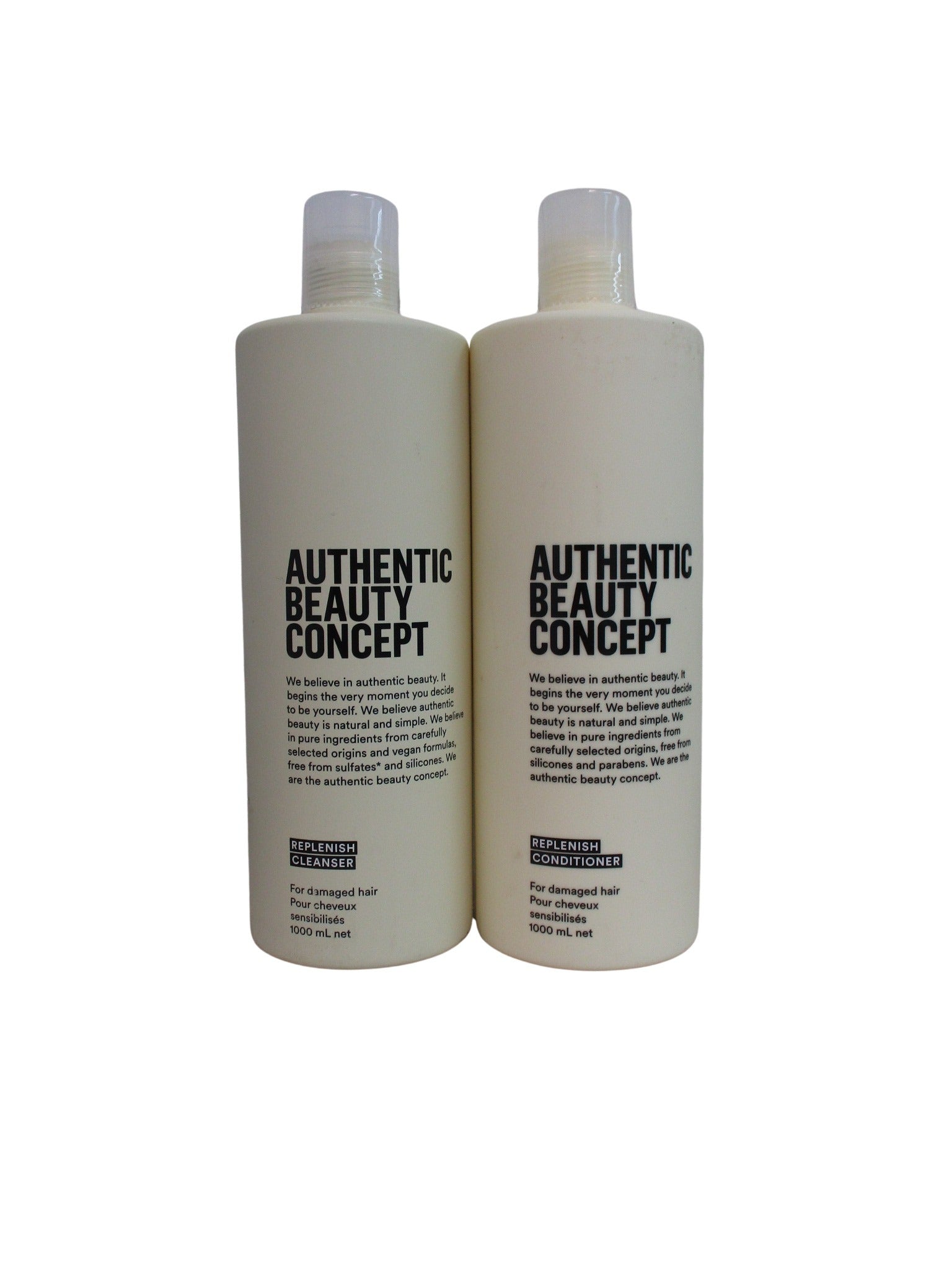 リンス・コンディショナー AUTHENTIC BEAUTY CONCEPT 1000mL Authentic Beauty Concept Replenish Cleanser +Conditioner 33 oz Duo