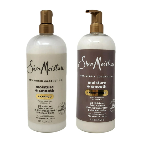 N.SHEA SHAMPOO ＆N.SHEA TREATMENT SMOOTH Shea Moisture Coconut Oil Moisture and Smooth Shampoo and