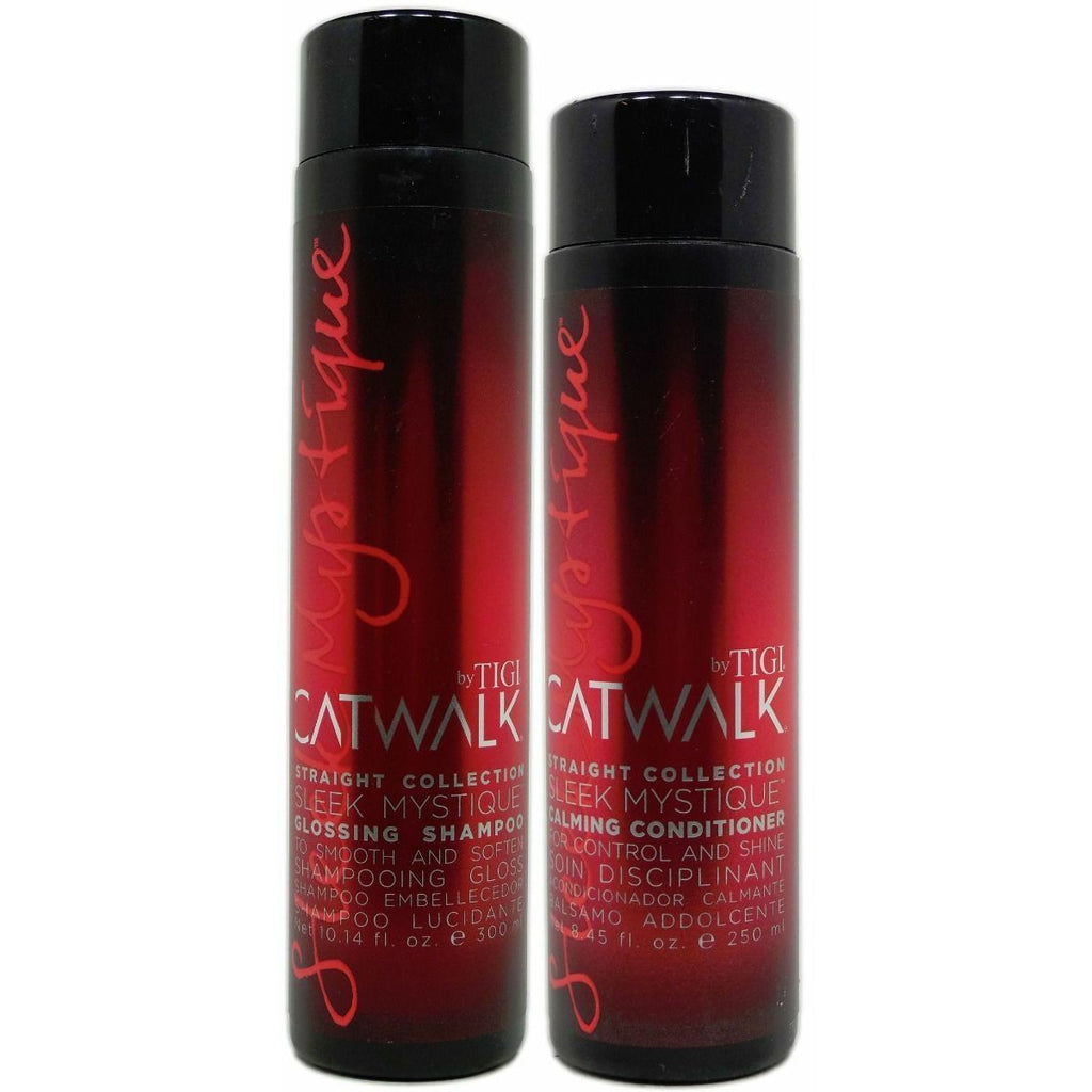 Tigi Catwalk Straight Collection Mystique - Glossing Shampoo 10.14oz  & Calming Conditioner 8.45 oz