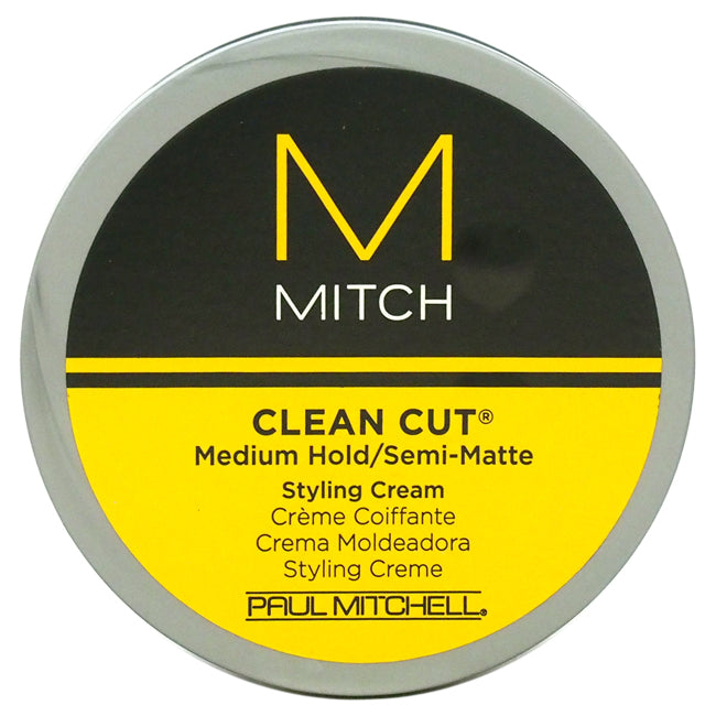 Mitch Clean Cut Medium Hold/Semi-Matte Hair Styling Cream for Men, 3 Oz