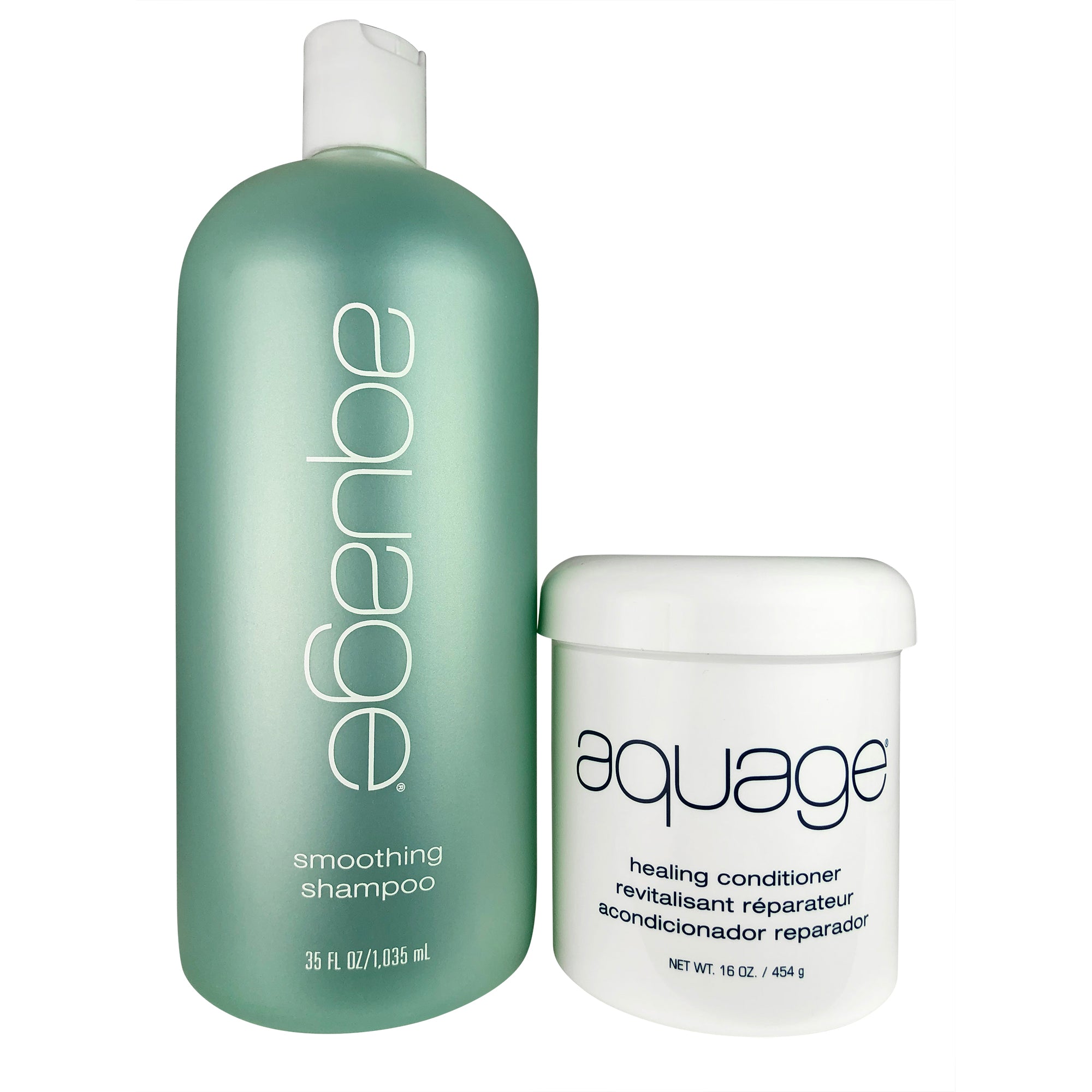 direkte stewardesse friktion Aquage Smoothing Shampoo 35OZ Healing Conditioner 16OZ Duo – Hair Care &  Beauty