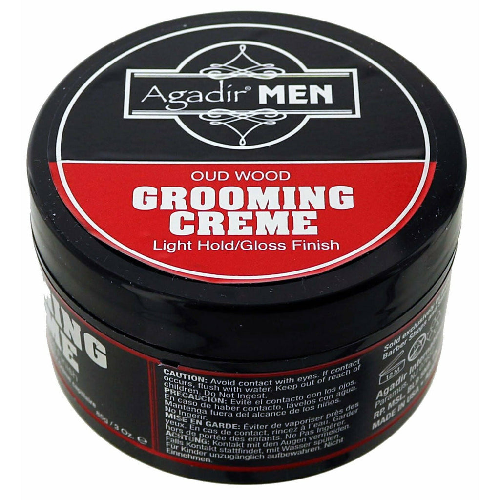 Agadir Men Grooming Creme Light Hold Gloss Finish 3 oz