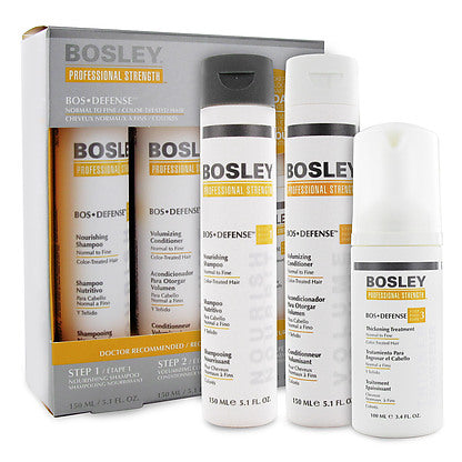 Bosley Professional Strength Bos Defense Kit Normal to Fine Color-Treated Hair 