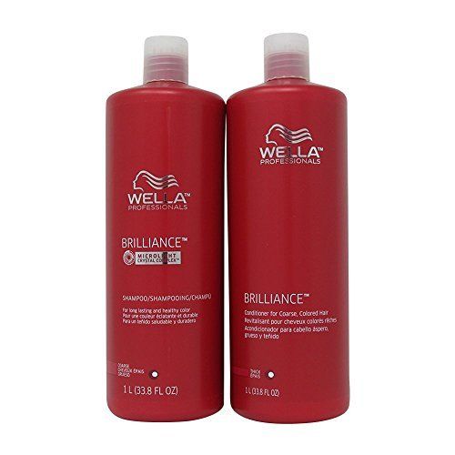 Wella Brilliance Shampoo and Conditioner 33.8 oz Duo for Thick Hair