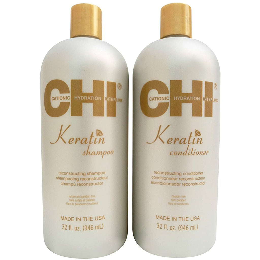 CHI Keratin Shampoo Reconstructing Shampoo & Conditioner 32 oz