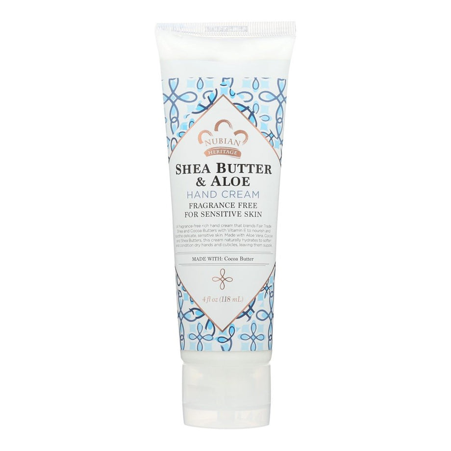 Nubian Shea Butter & Aloe Hand Cream Fragrance Free 4 oz – Hair Care &  Beauty