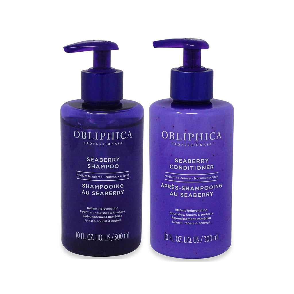 Obliphica Seaberry Shampoo and Conditioner Medium to Coarse 10 oz Duo