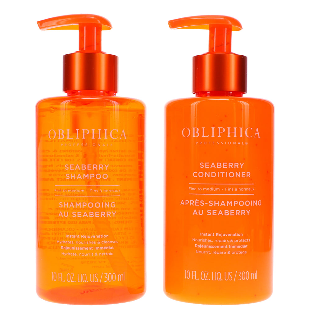 Obliphica Seaberry Shampoo and Conditioner Fine To Medium 10 oz Duo