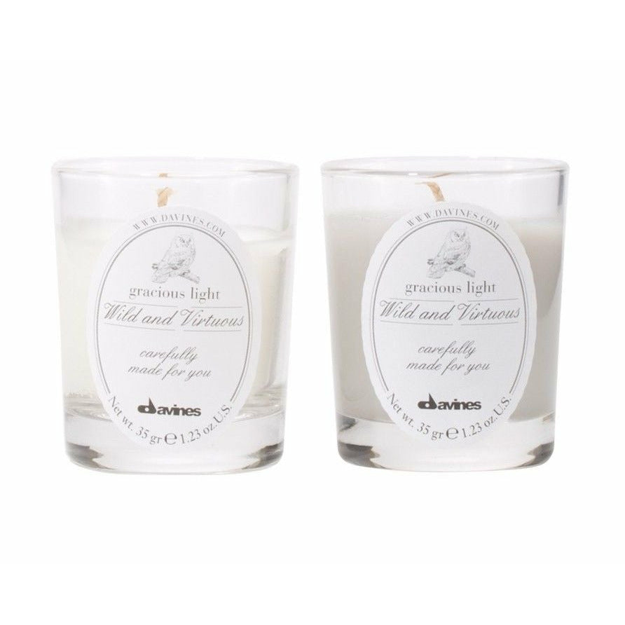 Davines Scented Candle Twin Set Wild and Virtous 