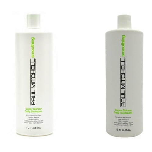 Paul Mitchell Smoothing Super Skinny Daily Shampoo and Conditioner 33.8 oz Duo